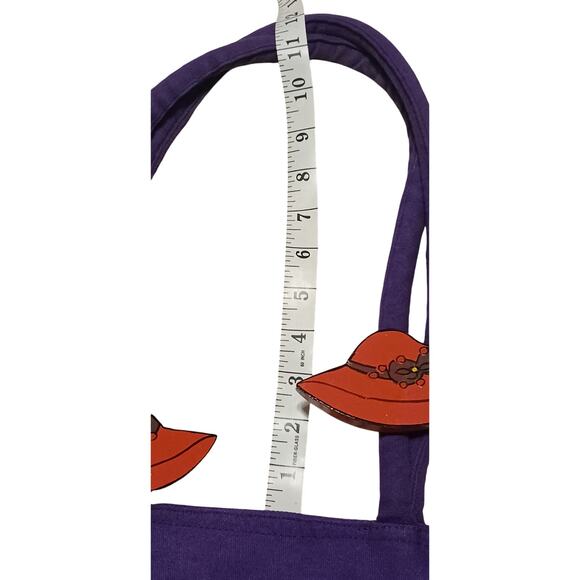 Get Lucky Purple Red Hat Lady 13x12×6 Messenger Shoulder Bag Purse with 2 Straps - Picture 6 of 10